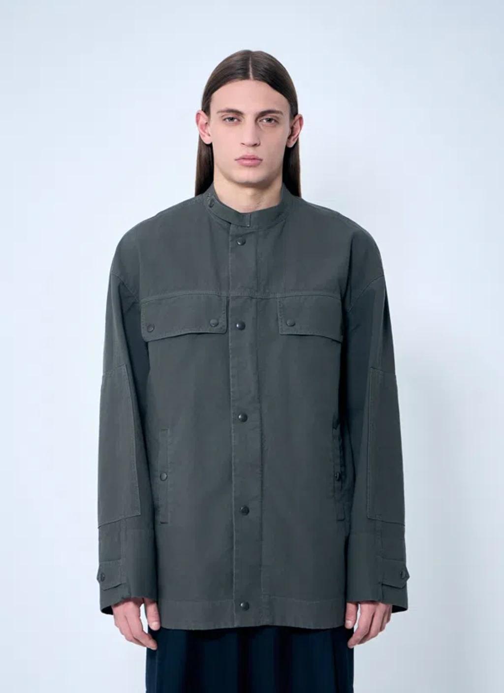 DRIES VAN NOTEN Long-sleeved Casual Jacket In Grey Product Image