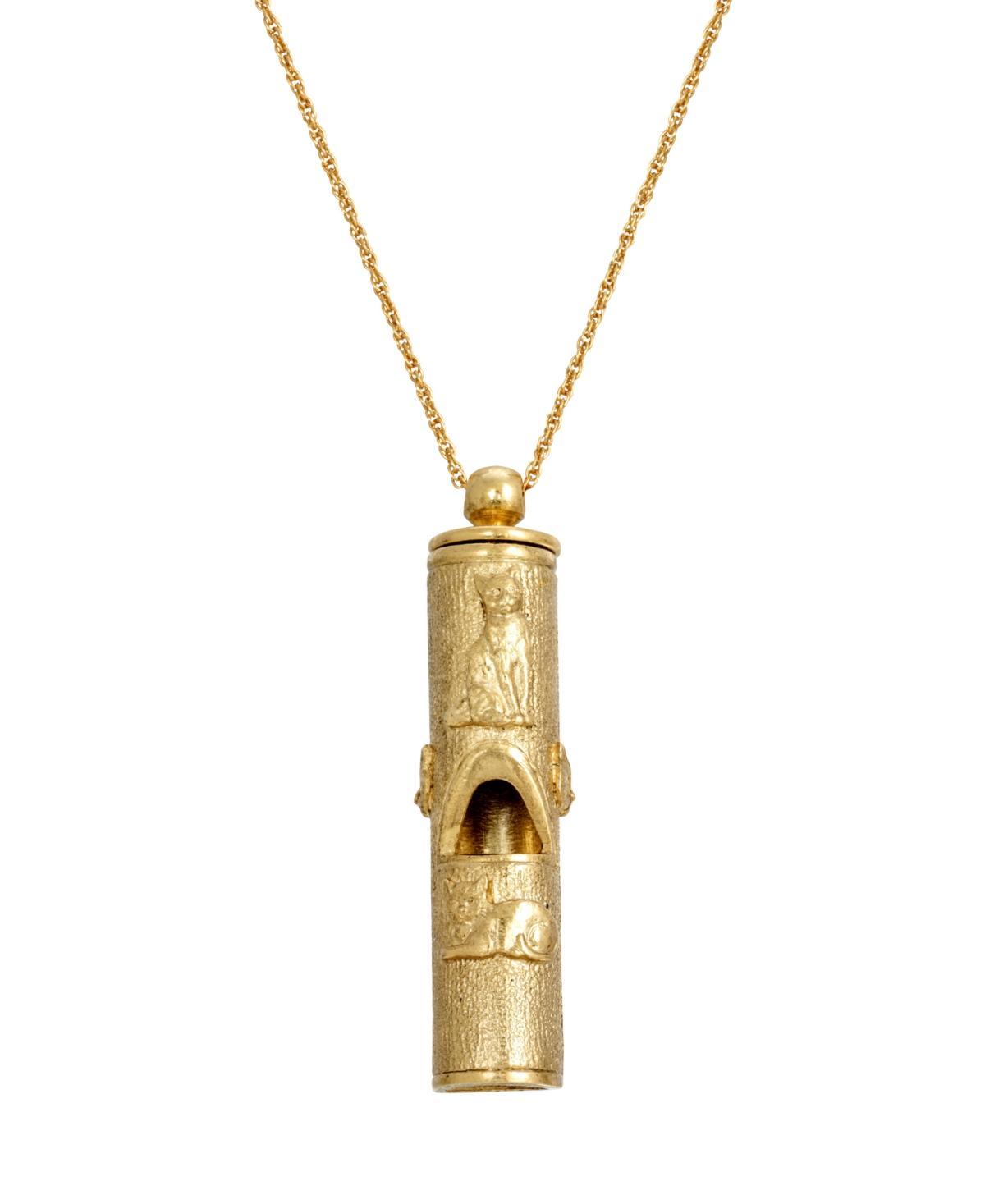 1928 Cat Whistle Necklace, Womens, Gold Tone Product Image