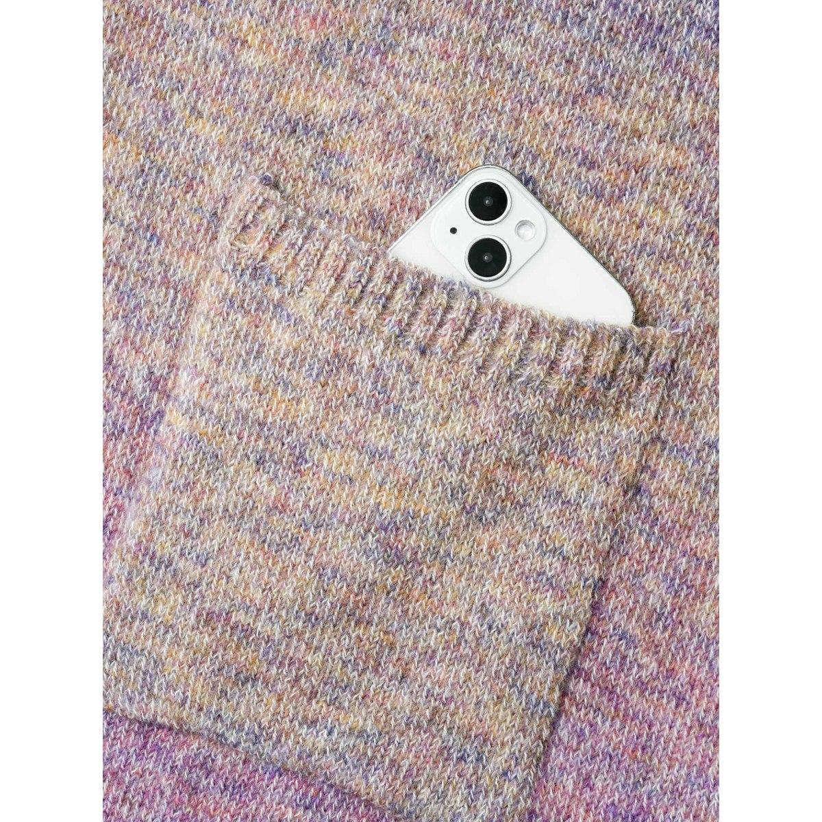 Plus Size Gradient Dyeing Patch Pocket Cardigan Multicolor Women Casual Loose Long Sleeve Everyday Cardigans BloomChic 22-24/3X Product Image