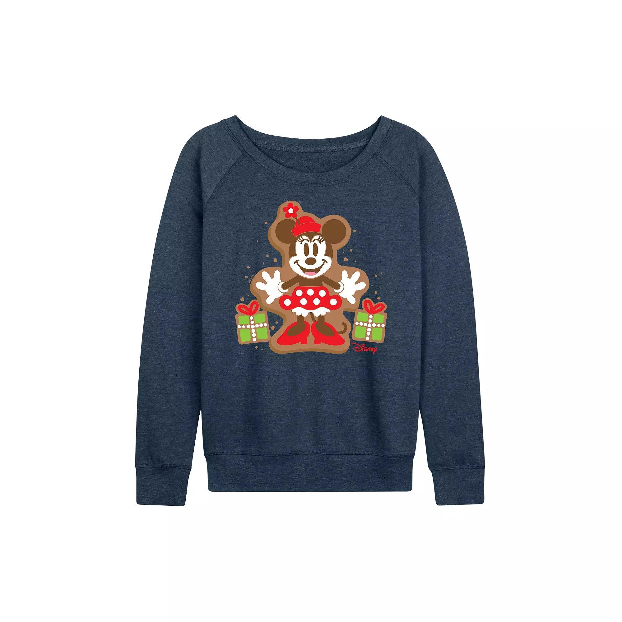 Disney's Minnie Mouse Women's Cookie French Terry Long Sleeve Tee, Size: Medium, Beige Product Image
