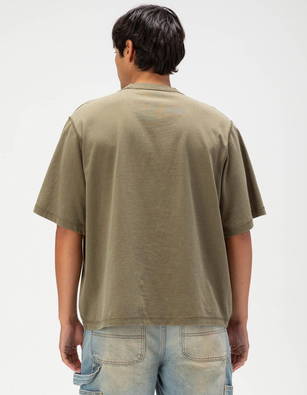 RSQ Mens Vintage Wash Boxy Tee - OLIVE Product Image