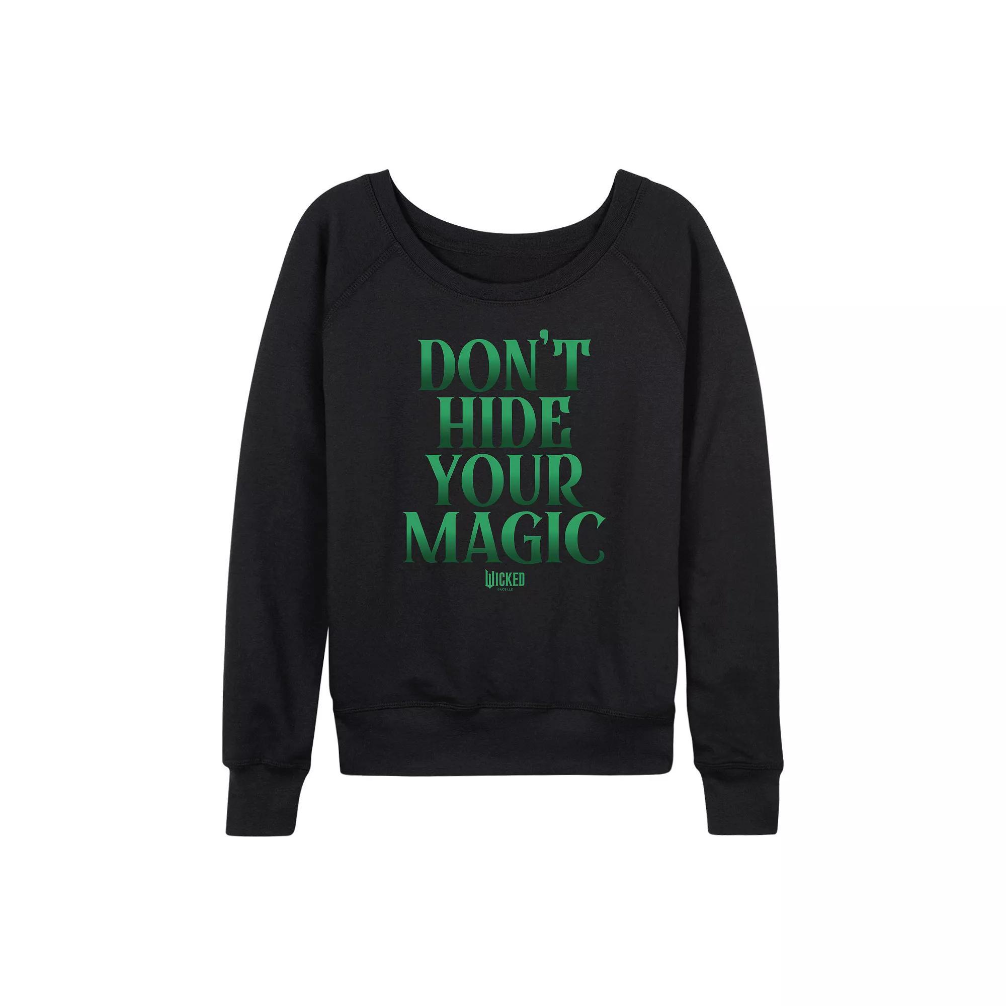 Women's Christmas Trees French Terry Long Sleeve Tee, Size: XXL, Black Product Image
