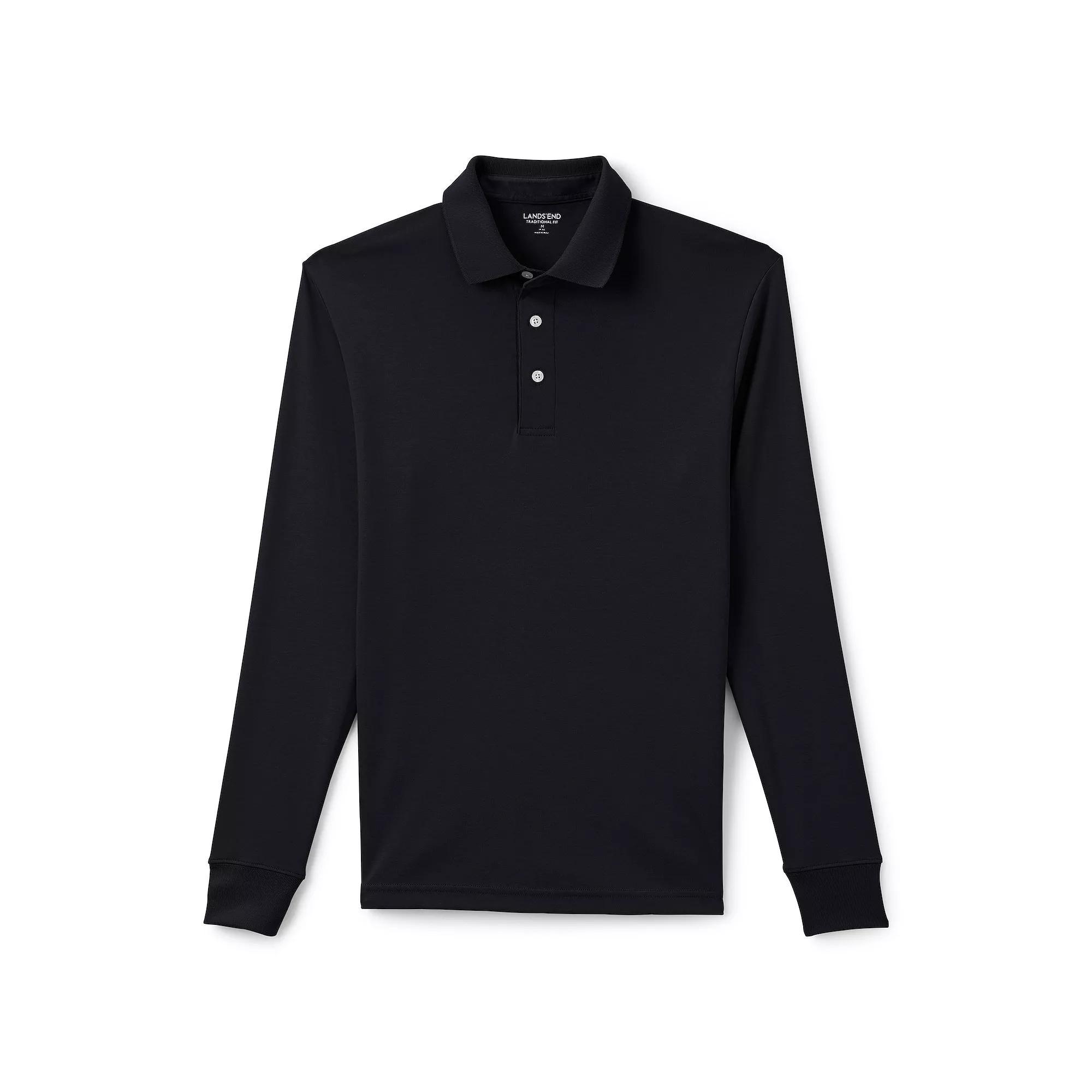 Men's Lands' End Soft Supima Polo, Size: Large, Radiant Blue Product Image
