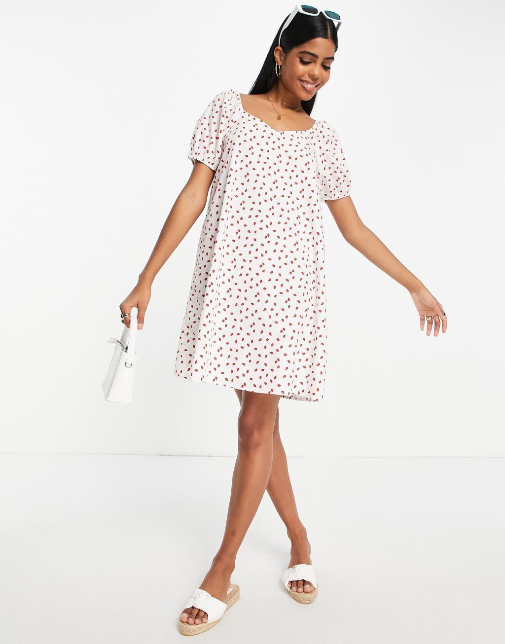 Pieces exclusive mini smock dress Product Image