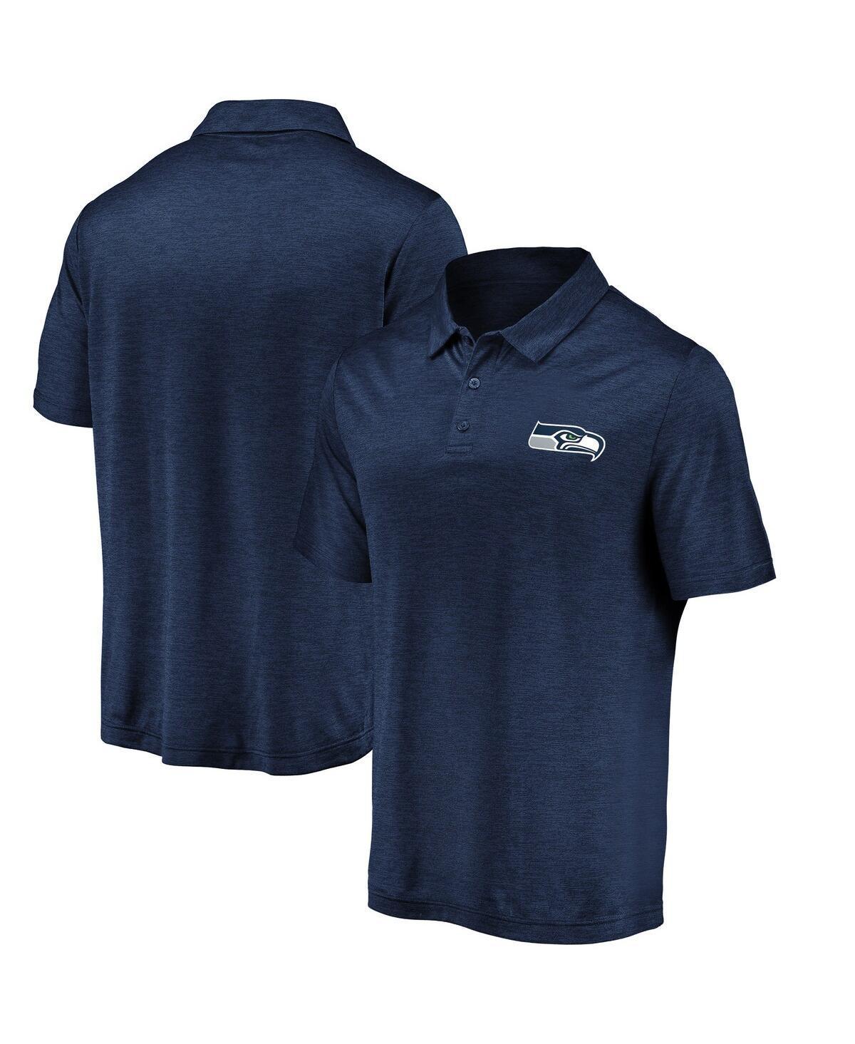 Mens Fanatics Branded Seattle Seahawks Striated Primary Logo Polo Blue Product Image