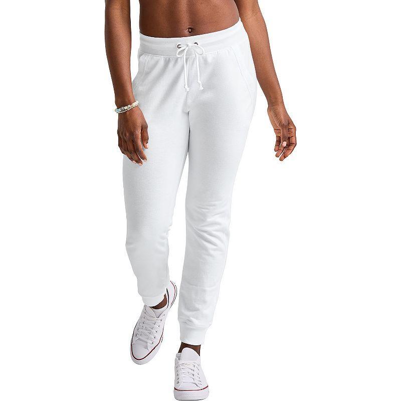 Womens Hanes French-Terry Joggers Navy Pe Grey Product Image