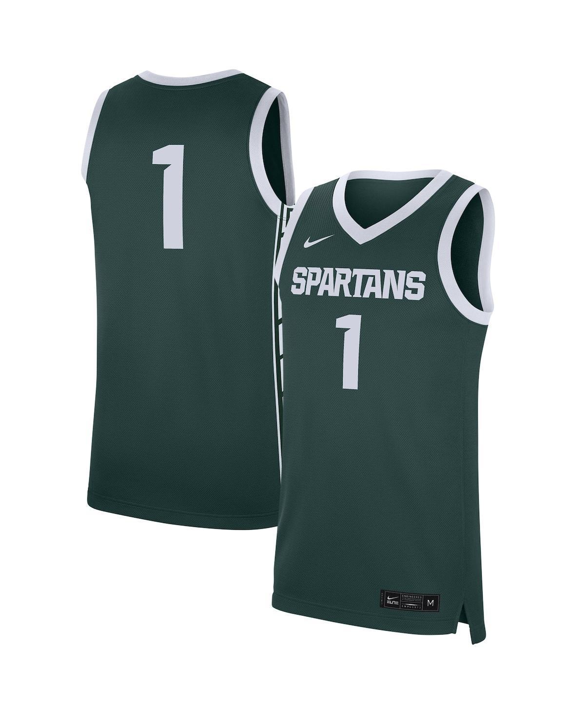 Men's Nike #1 Green Michigan State Spartans Replica Jersey, Size: 2XL Product Image