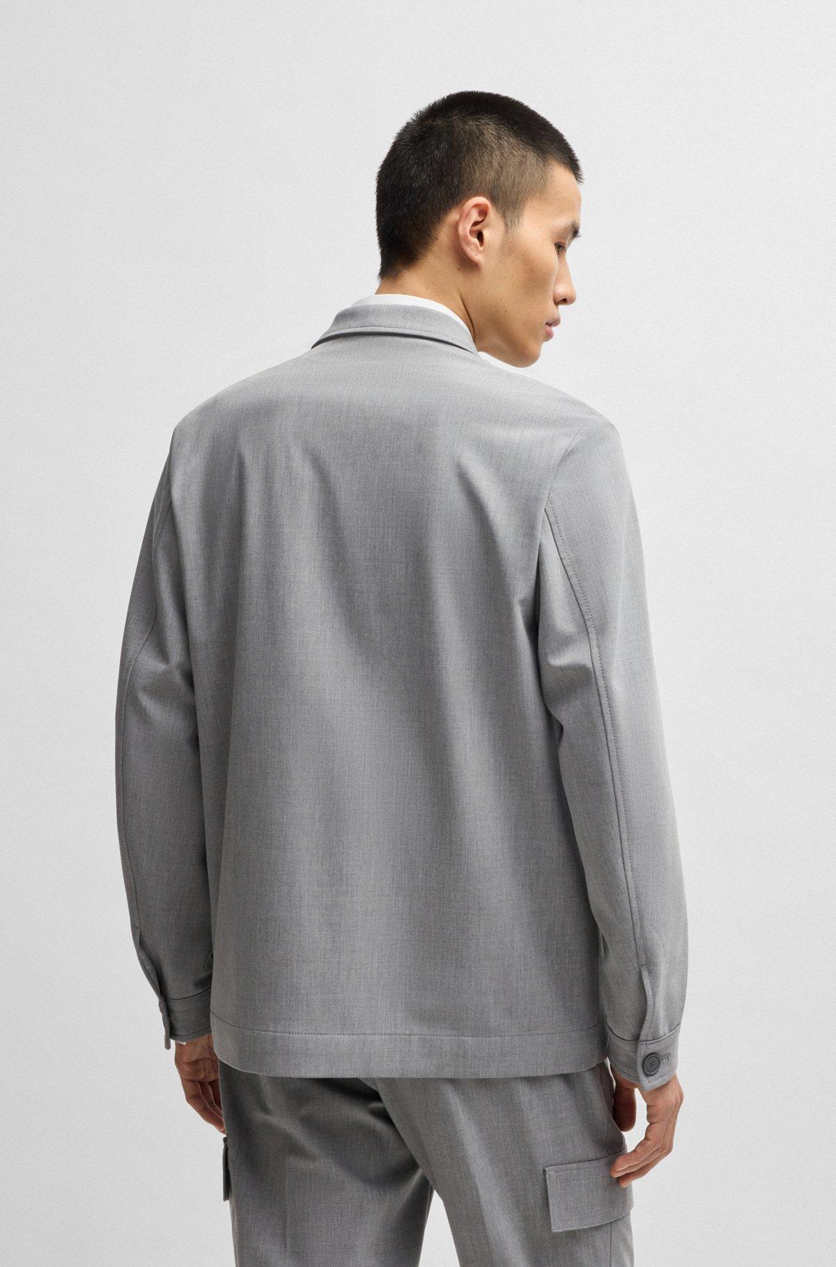 Relaxed-fit jacket in bonded stretch fabric Product Image