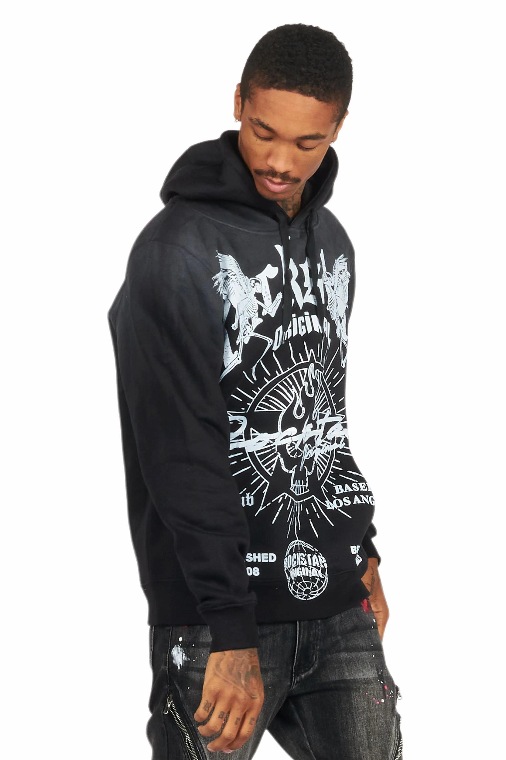 Tally Black Graphic Hoodie Male Product Image
