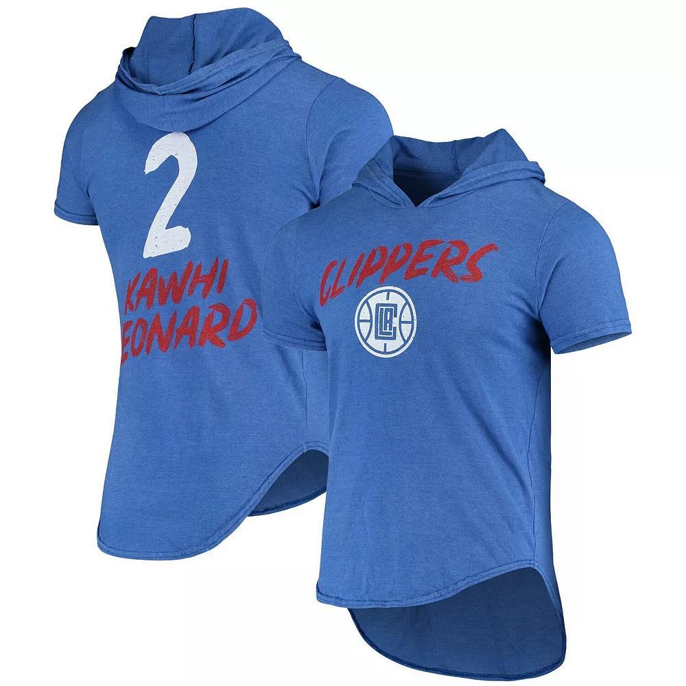 Men's Fanatics Branded Kawhi Leonard Heathered Royal LA Clippers Hoodie Tri-Blend T-Shirt, Size: Small, Blue Product Image
