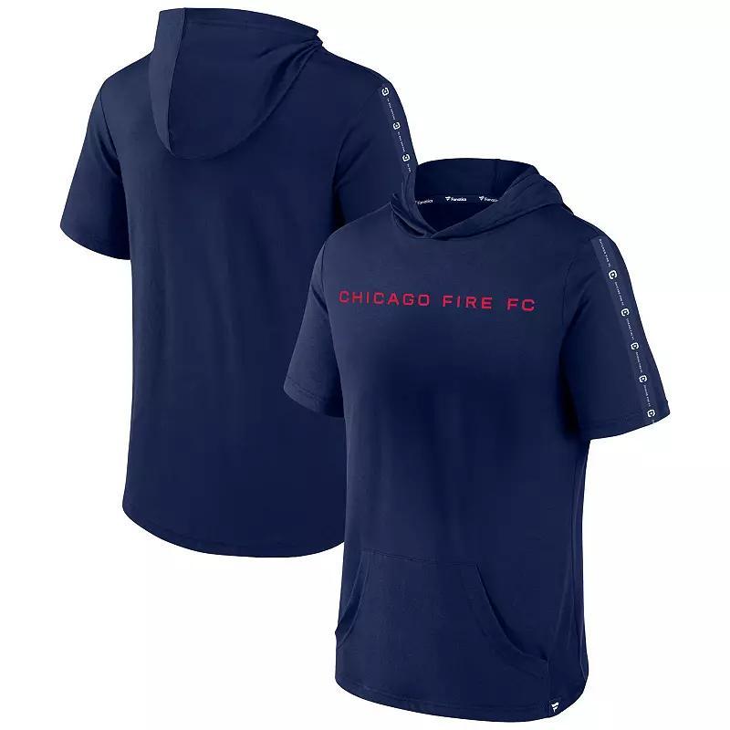 Mens Fanatics Branded Chicago Fire Definitive Victory Short-Sleeved Pullover Hoodie Blue Product Image