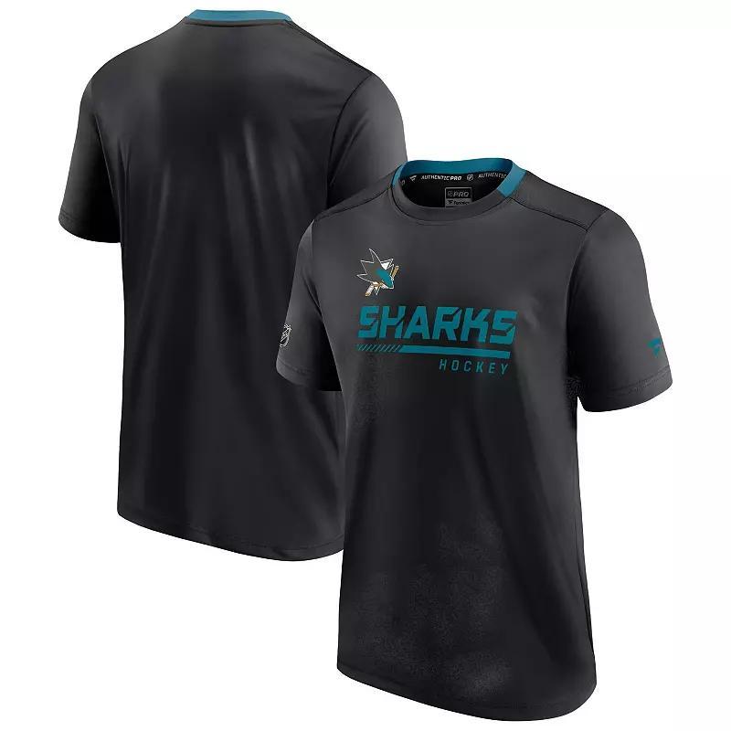 Mens Fanatics Branded Black San Jose Sharks Authentic Pro Locker Room T-Shirt Product Image