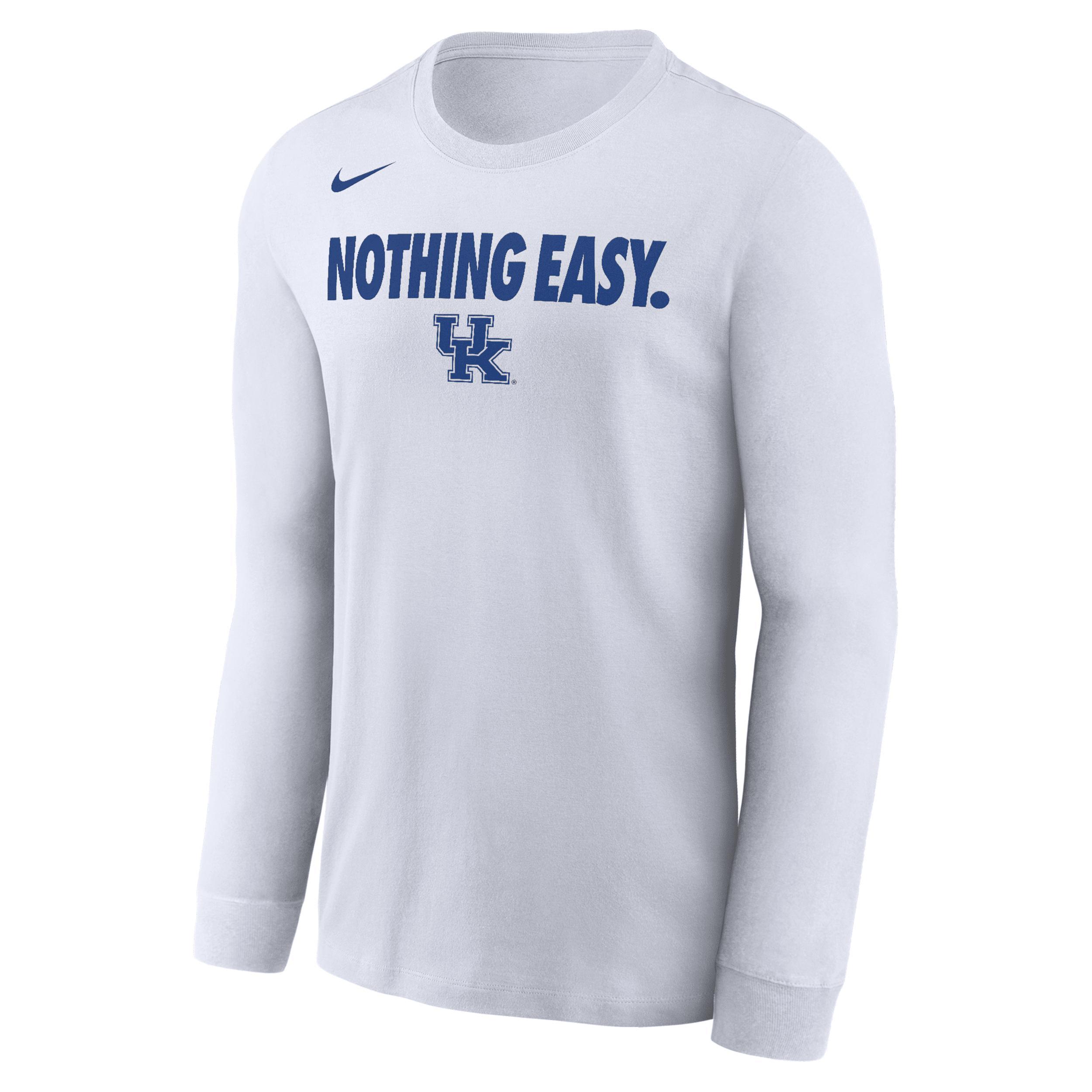 Men's Nike White UNLV Rebels 2025 On-Court Bench Long Sleeve T-Shirt, Size: Large Product Image