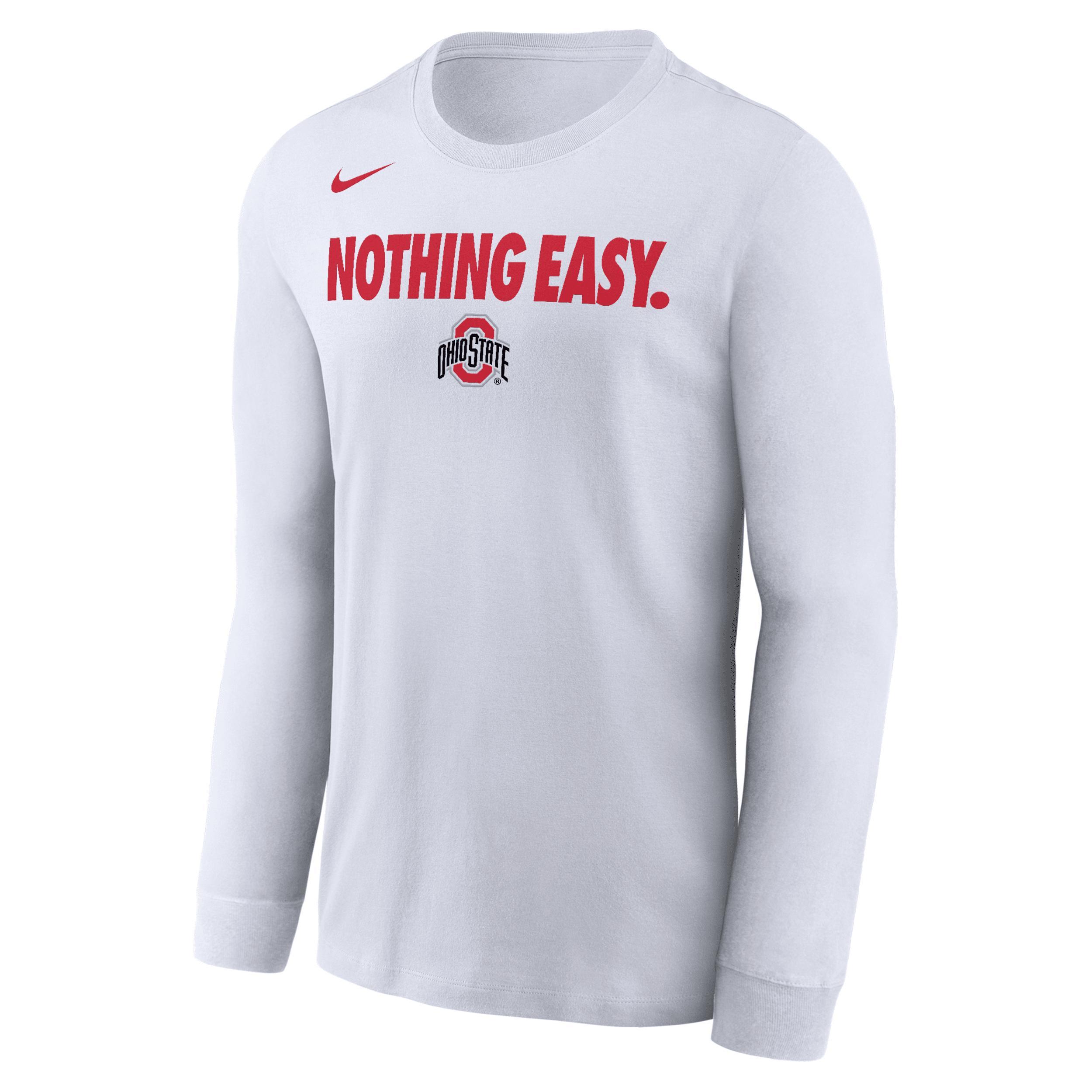 Men's Nike White UNLV Rebels 2025 On-Court Bench Long Sleeve T-Shirt, Size: Large Product Image