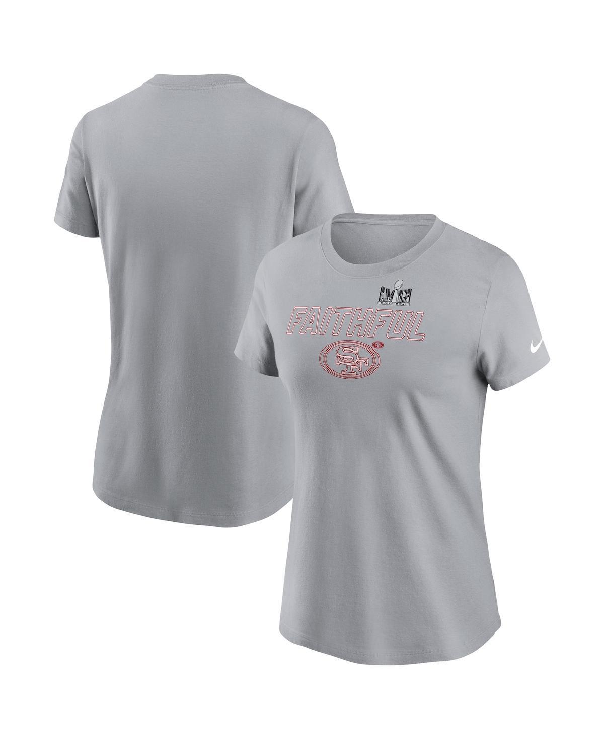 Women's Nike Gray San Francisco 49ers Super Bowl LVIII Local Essential T-Shirt, Size: Small, Grey Product Image