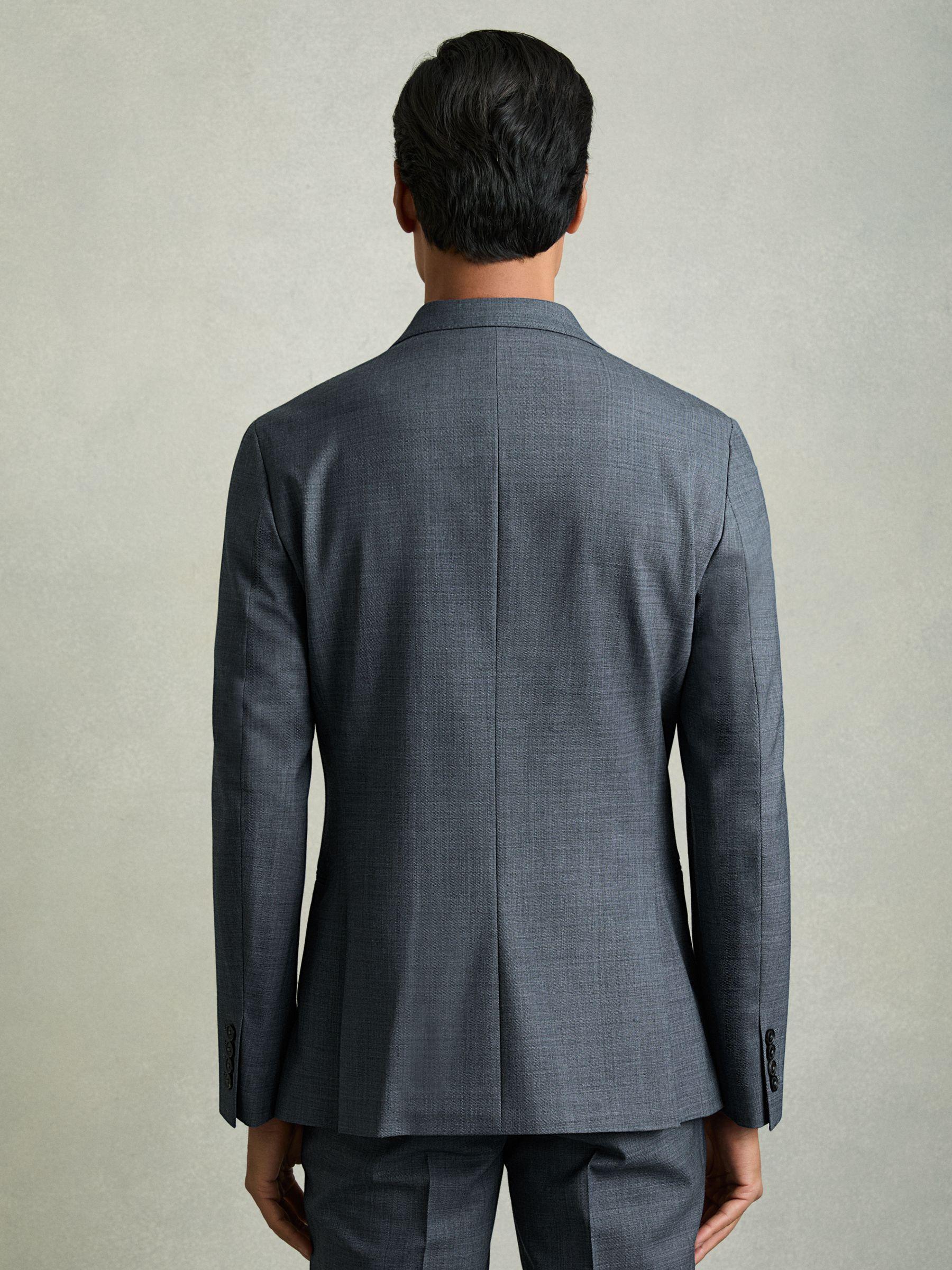 Slim-Fit Pinstripe Suit Trousers in Oatmeal/White Product Image