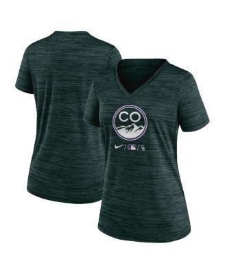 Womens Nike Green Colorado Rockies Authentic Collection City Connect Velocity Performance V-Neck T-shirt Product Image