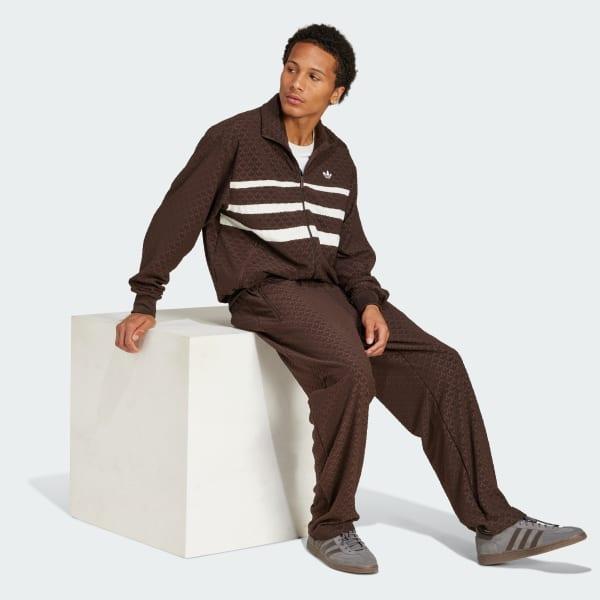 adidas Monogram Track Top Dark Brown XS Mens Product Image