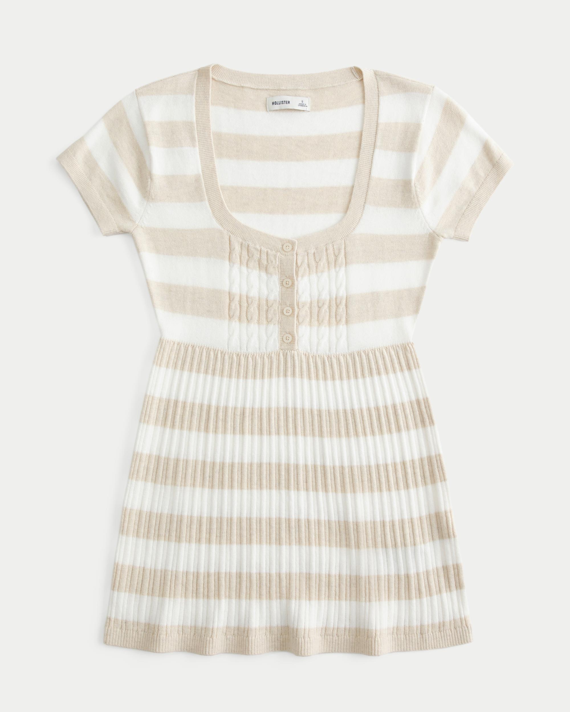 Short-Sleeve Henley Babydoll Top Product Image