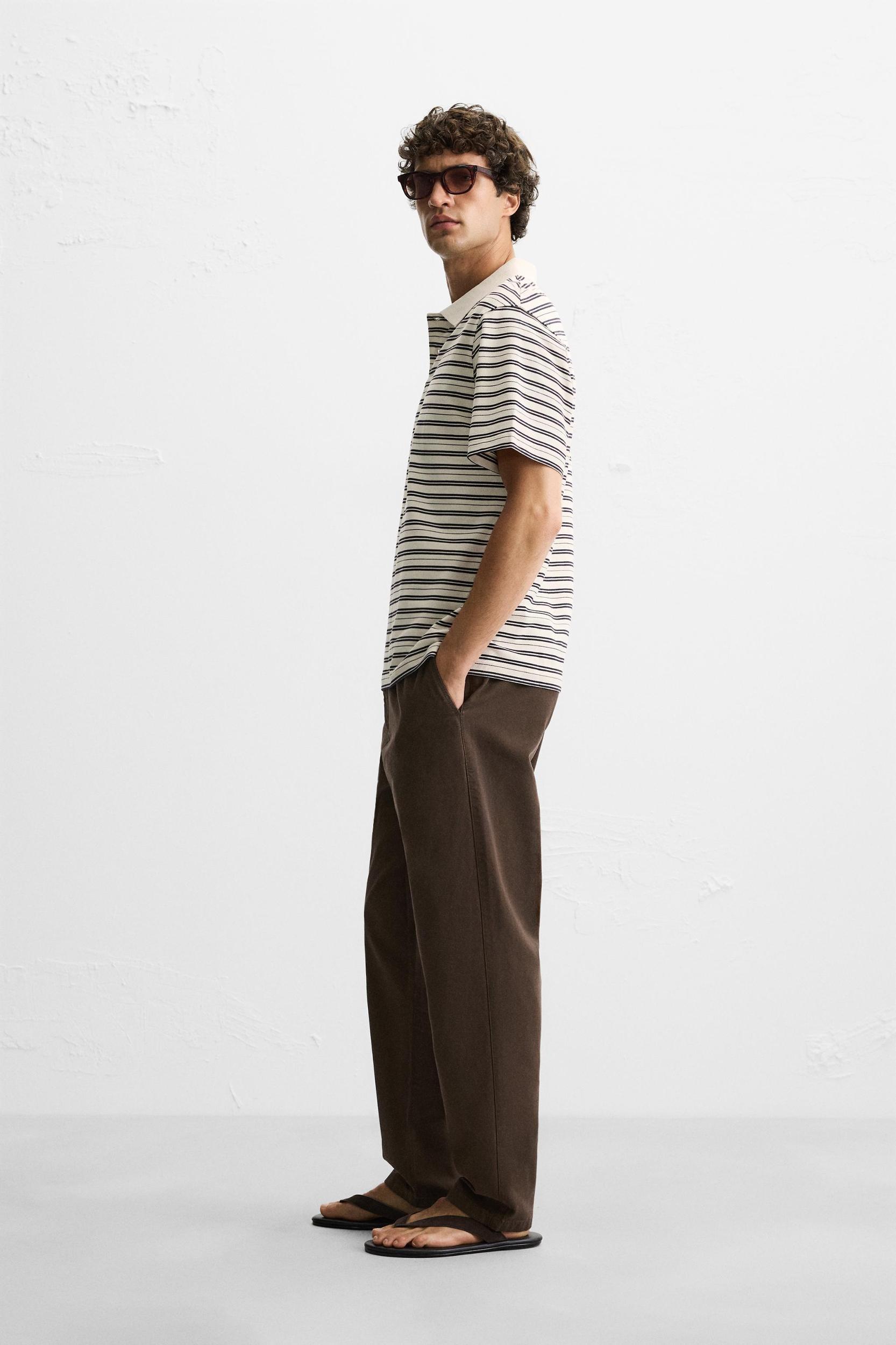 STRIPED PIQUÉ POLO SHIRT Product Image