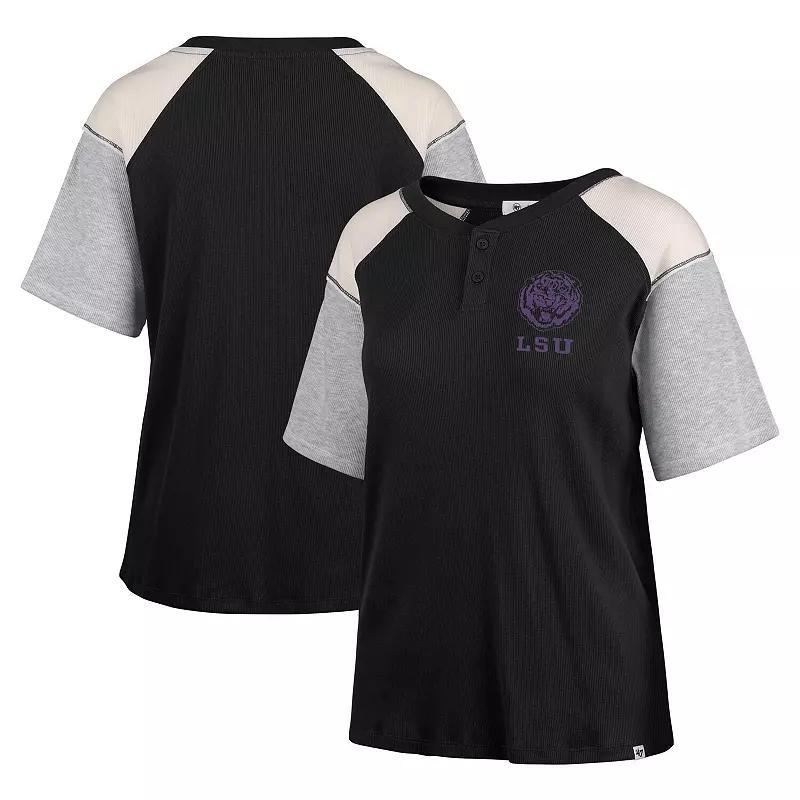 Womens 47 Texas Longhorns Underline Harvey Colorblock Raglan Henley T-Shirt Product Image