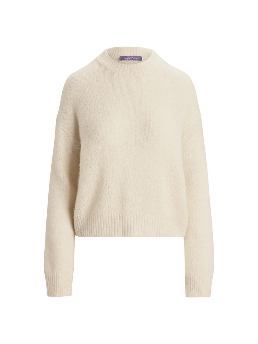 Womens Brushed Cashmere-Silk Sweater Product Image