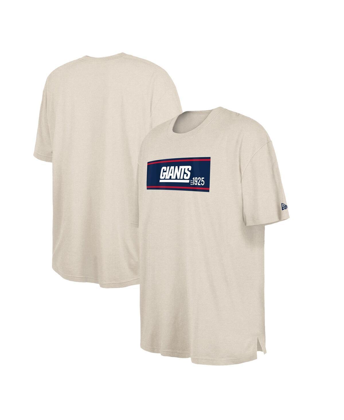 Men's New Era  Cream New York Giants Third Down Big & Tall Historic T-Shirt, Size: 5XB, Beige Product Image