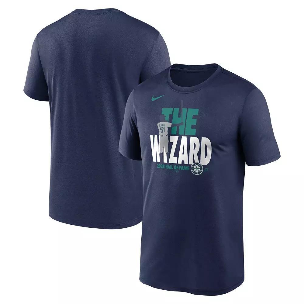 Men's Nike Ichiro Suzuki Navy Seattle Mariners 2025 National Baseball Hall of Fame Legend T-Shirt, Size: XL, Blue Product Image