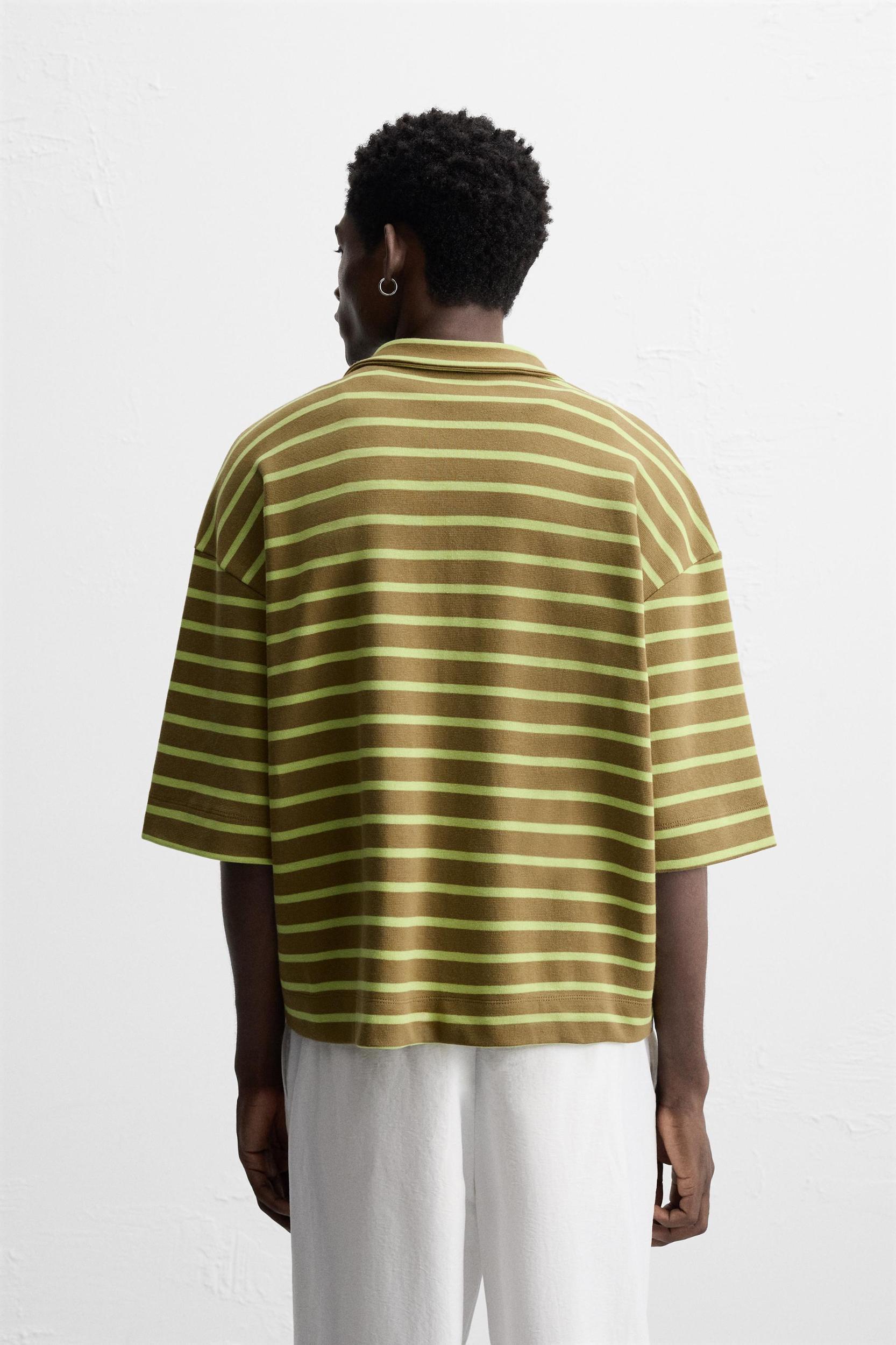 STRIPED RELAXED FIT POLO SHIRT Product Image