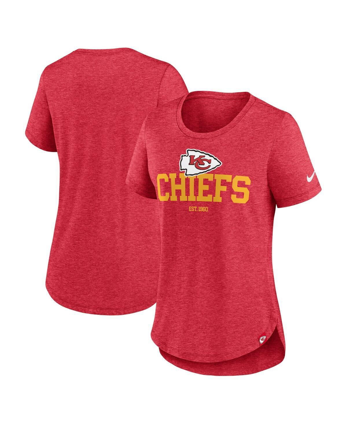 Womens Nike Heather College Seattle Seahawks Fashion Tri-Blend T-Shirt Blue Product Image