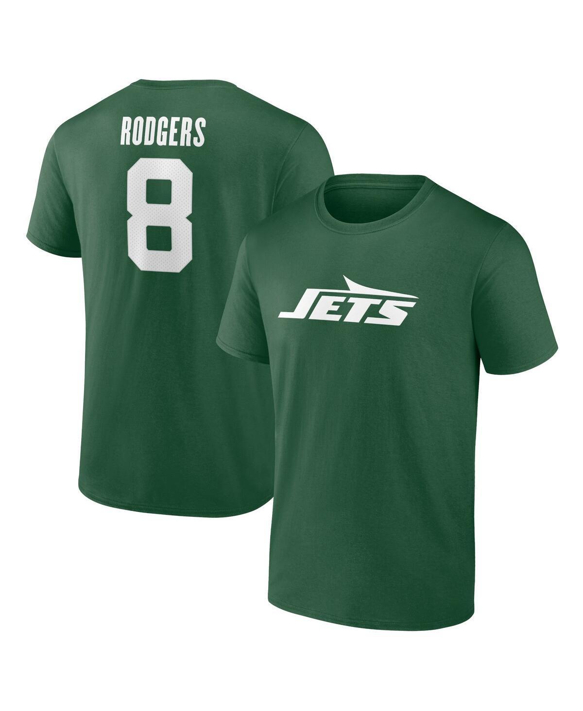 Men's Fanatics Aaron Rodgers Green New York Jets Player Icon Name & Number T-Shirt, Size: Large Product Image