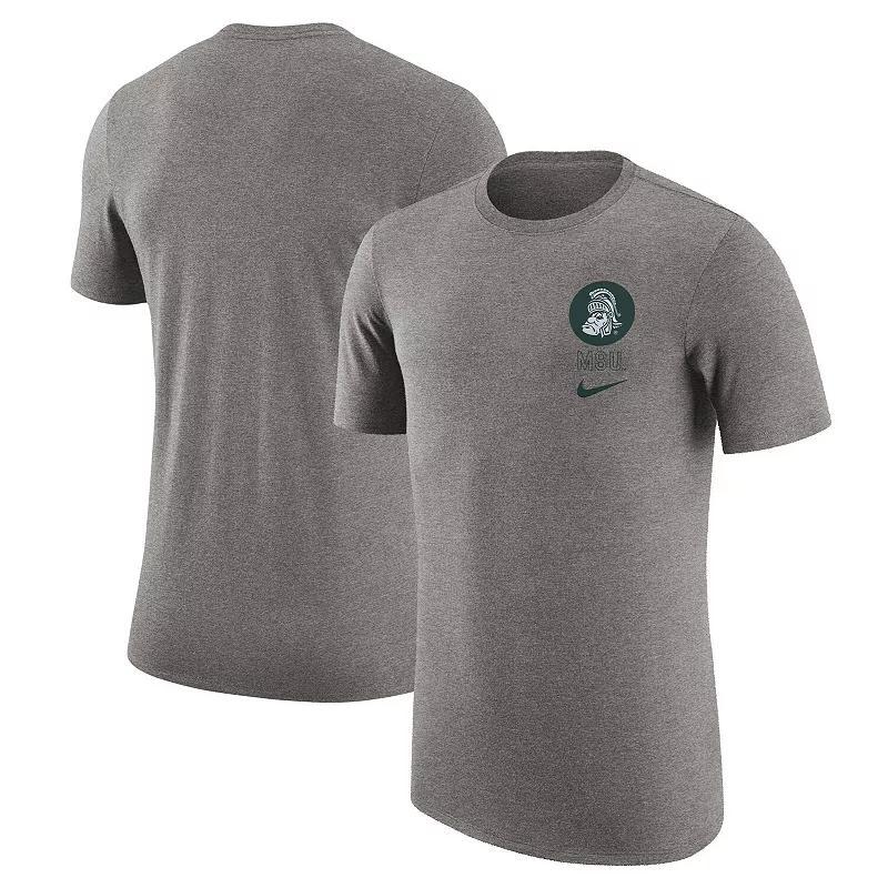 Mens Nike Heather Gray Michigan State Spartans Retro Tri-Blend T-Shirt Product Image