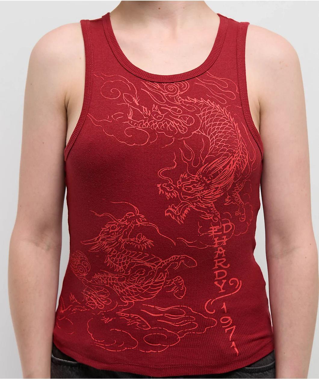 Ed Hardy Dragons Wine Tank Top Product Image