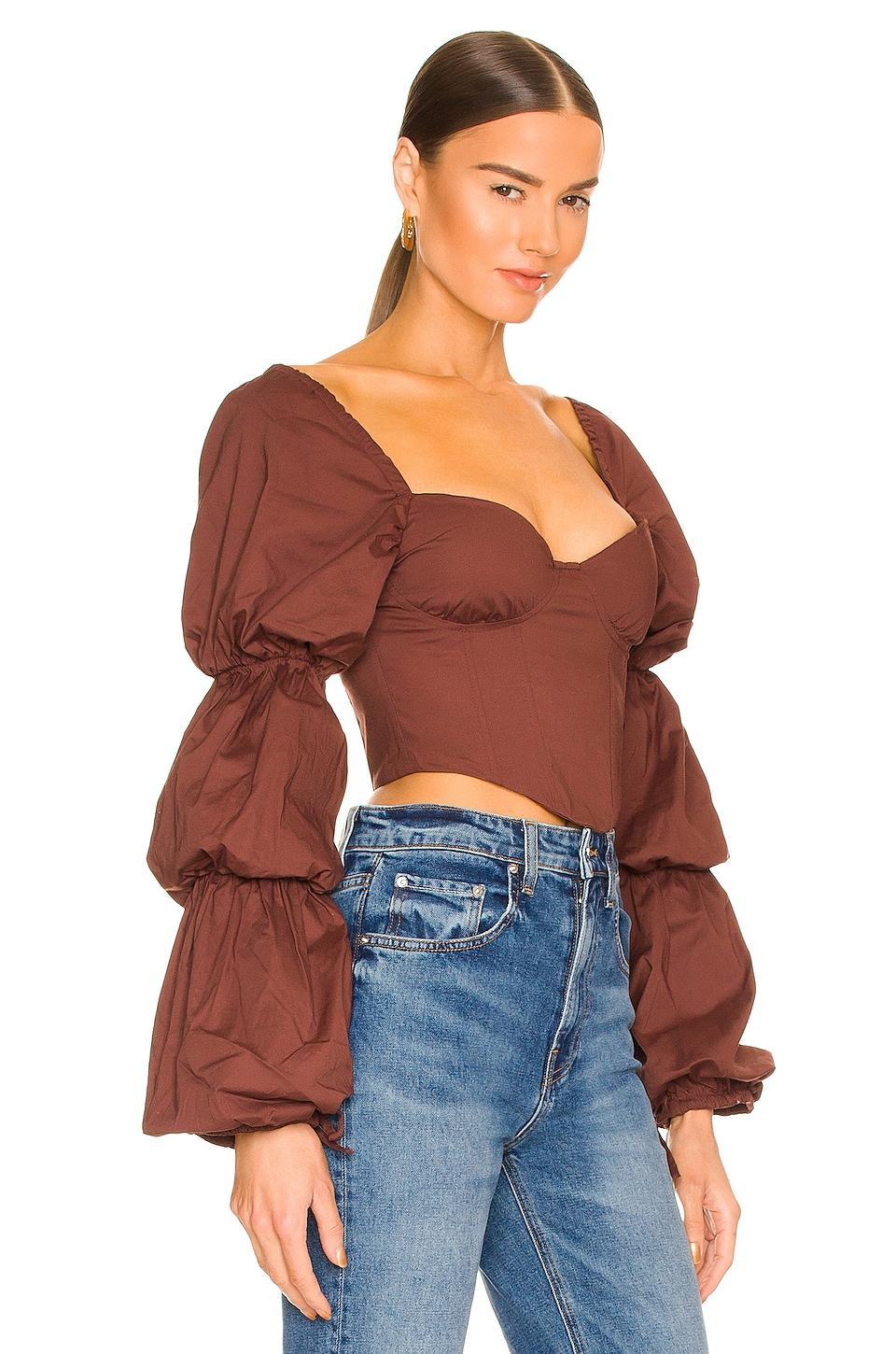 Tawny Corset Top MAJORELLE Product Image