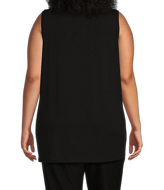 Eileen Fisher Plus Size Lightweight Tencel Jersey Crew Neck Tank Product Image