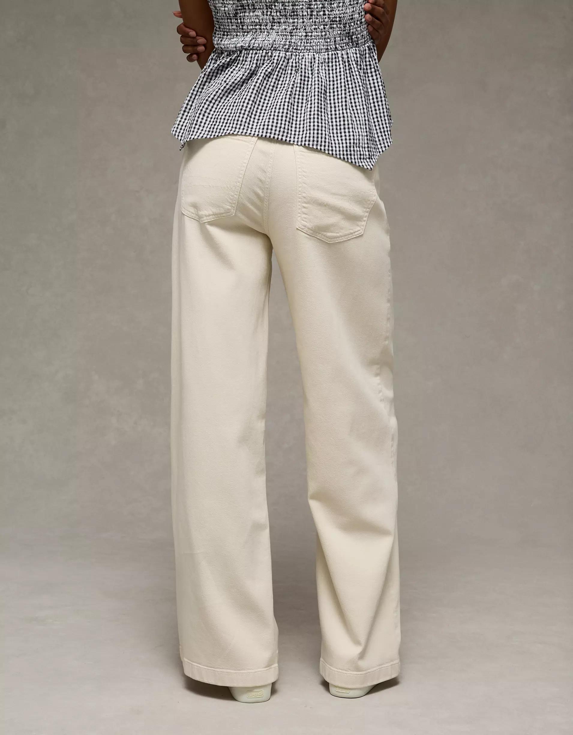 AE Dreamy Drape Stretch Low-Rise Ultra Wide-Leg Pant Product Image