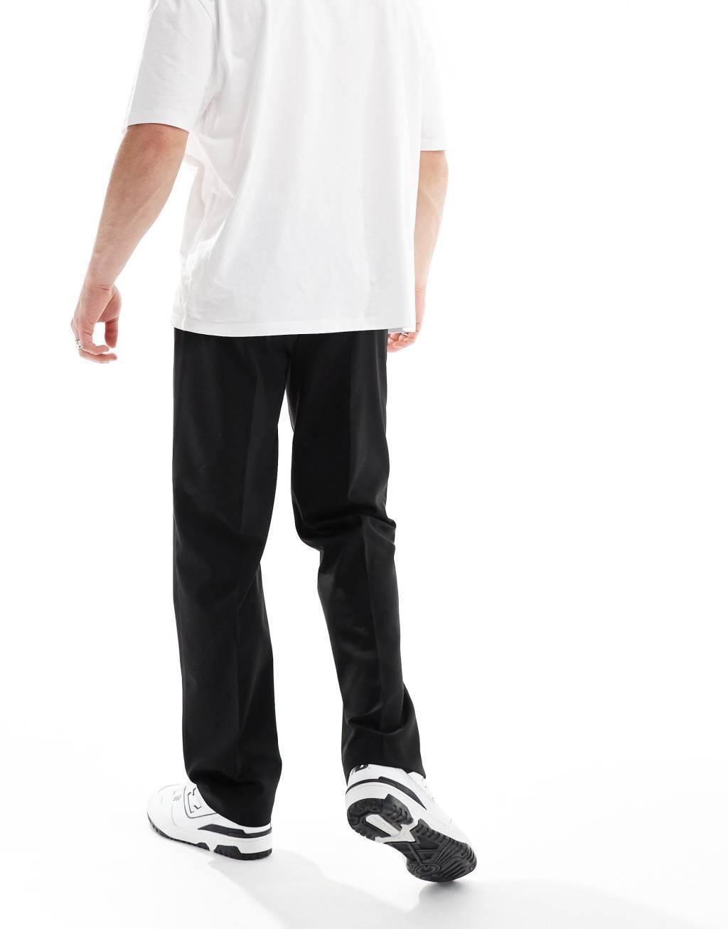 ASOS DESIGN straight suit pants in black Product Image