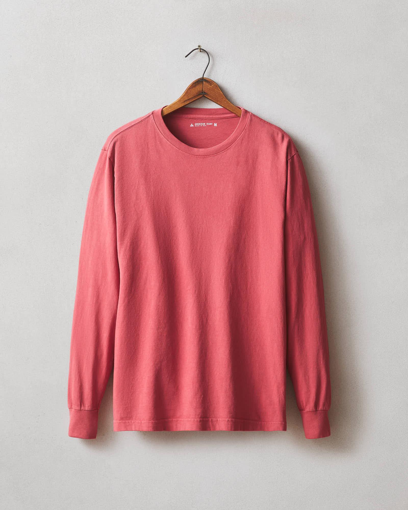 Vintage Crew Tee Long Sleeve - Washed Poppy Male Product Image