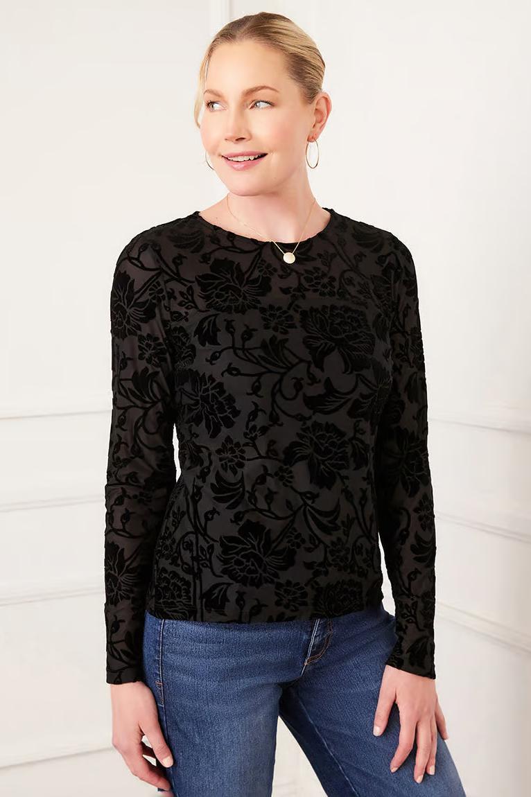 Velvet Burnout Top Product Image