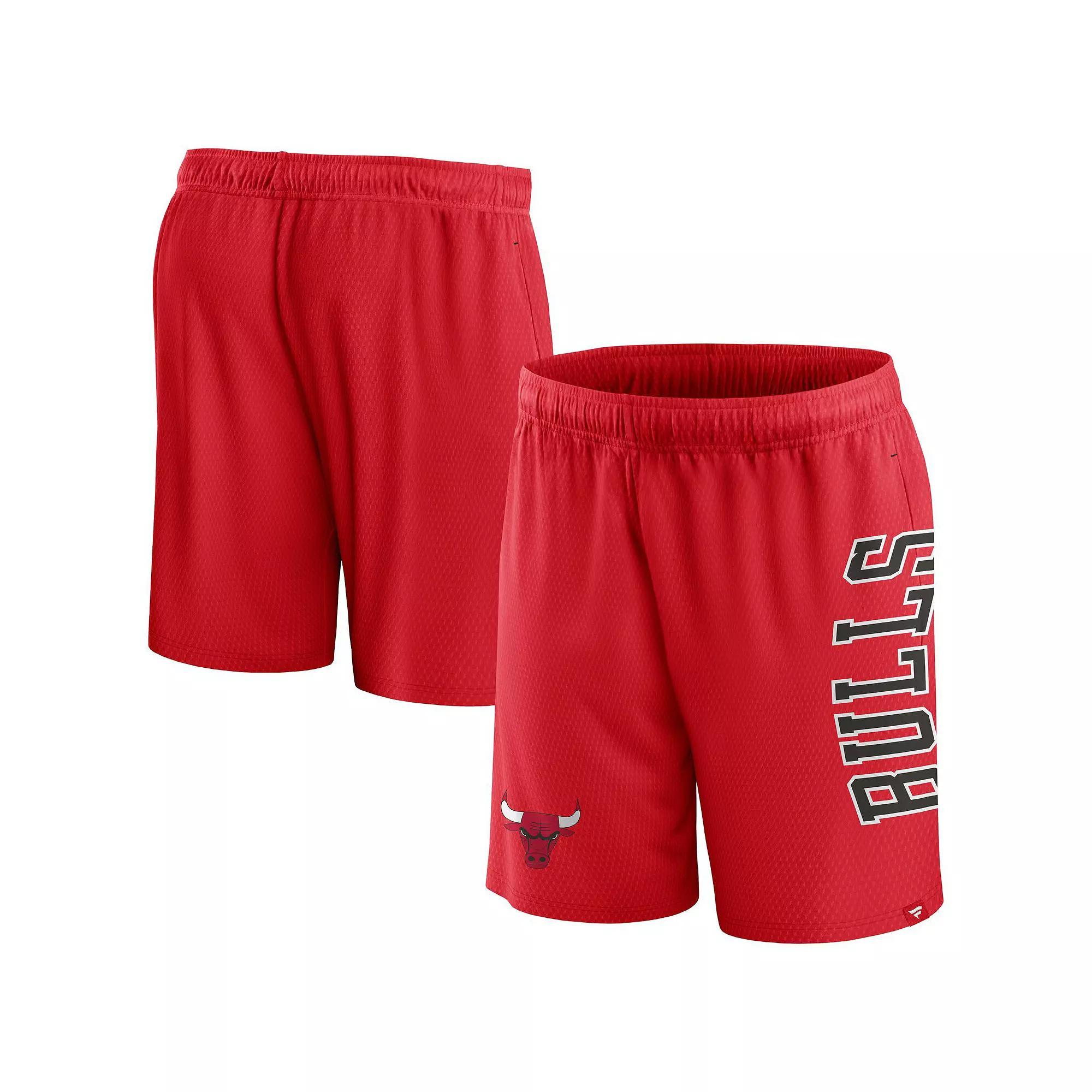Men's Fanatics Branded Red Chicago Bulls Post Up Mesh Shorts, Size: 4XL Product Image
