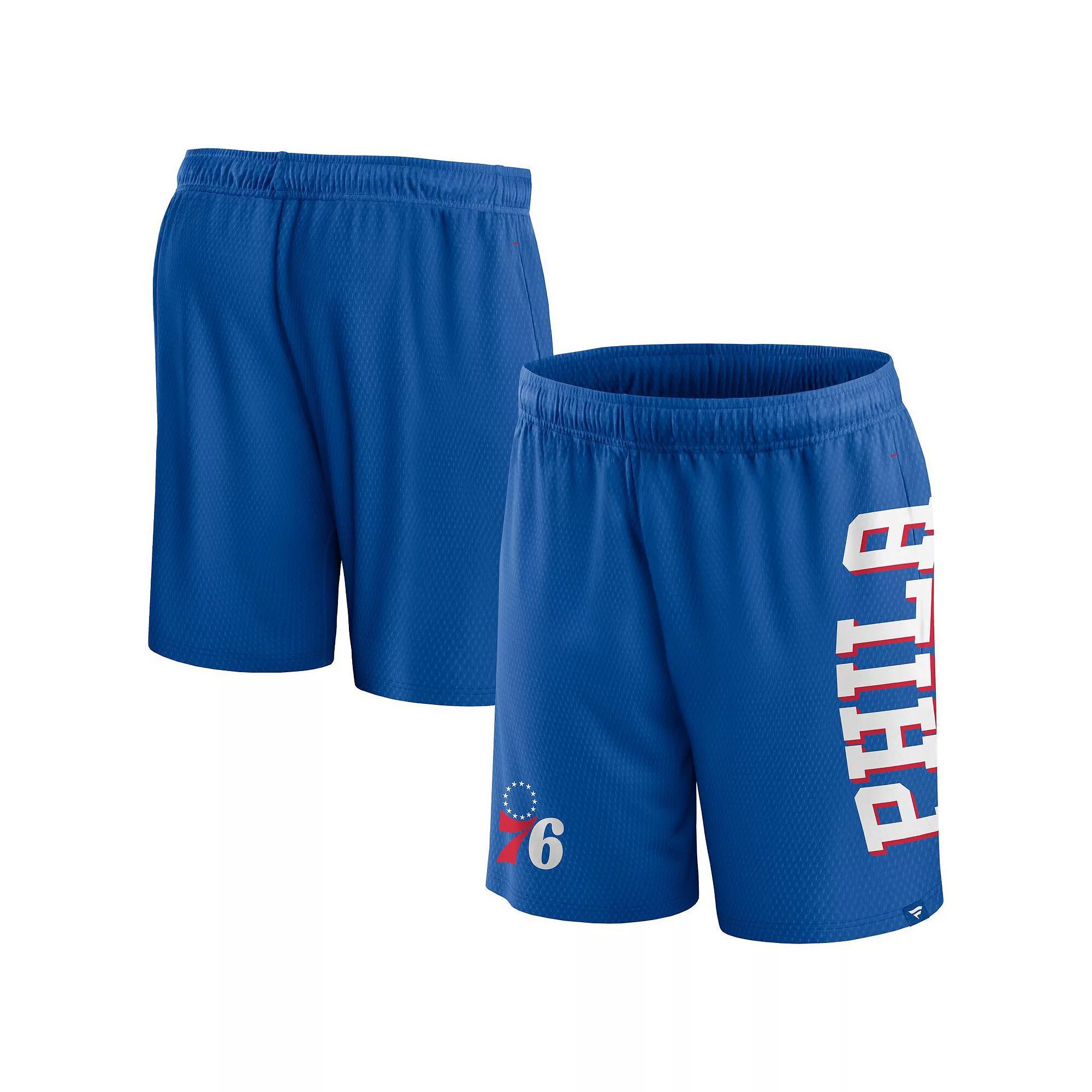 Men's Fanatics Branded Royal Philadelphia 76ers Post Up Mesh Shorts, Size: 4XL, 76r Blue Product Image