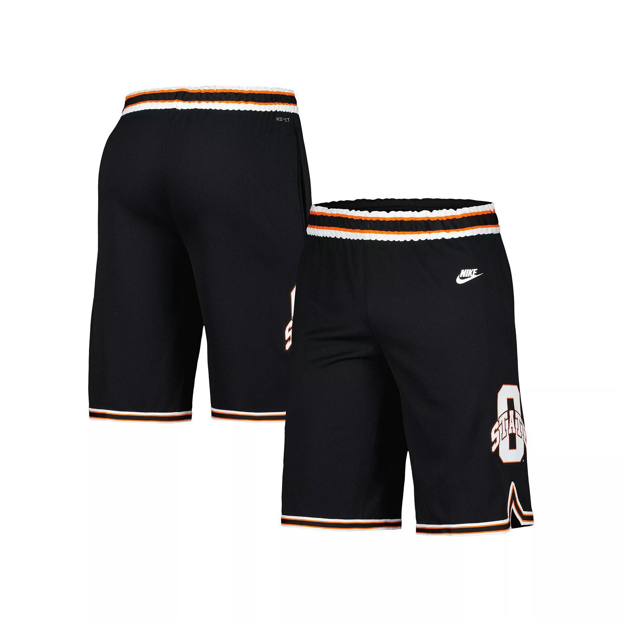 Men's Nike Black Oklahoma State Cowboys Retro Replica Basketball Shorts, Size: Small Product Image