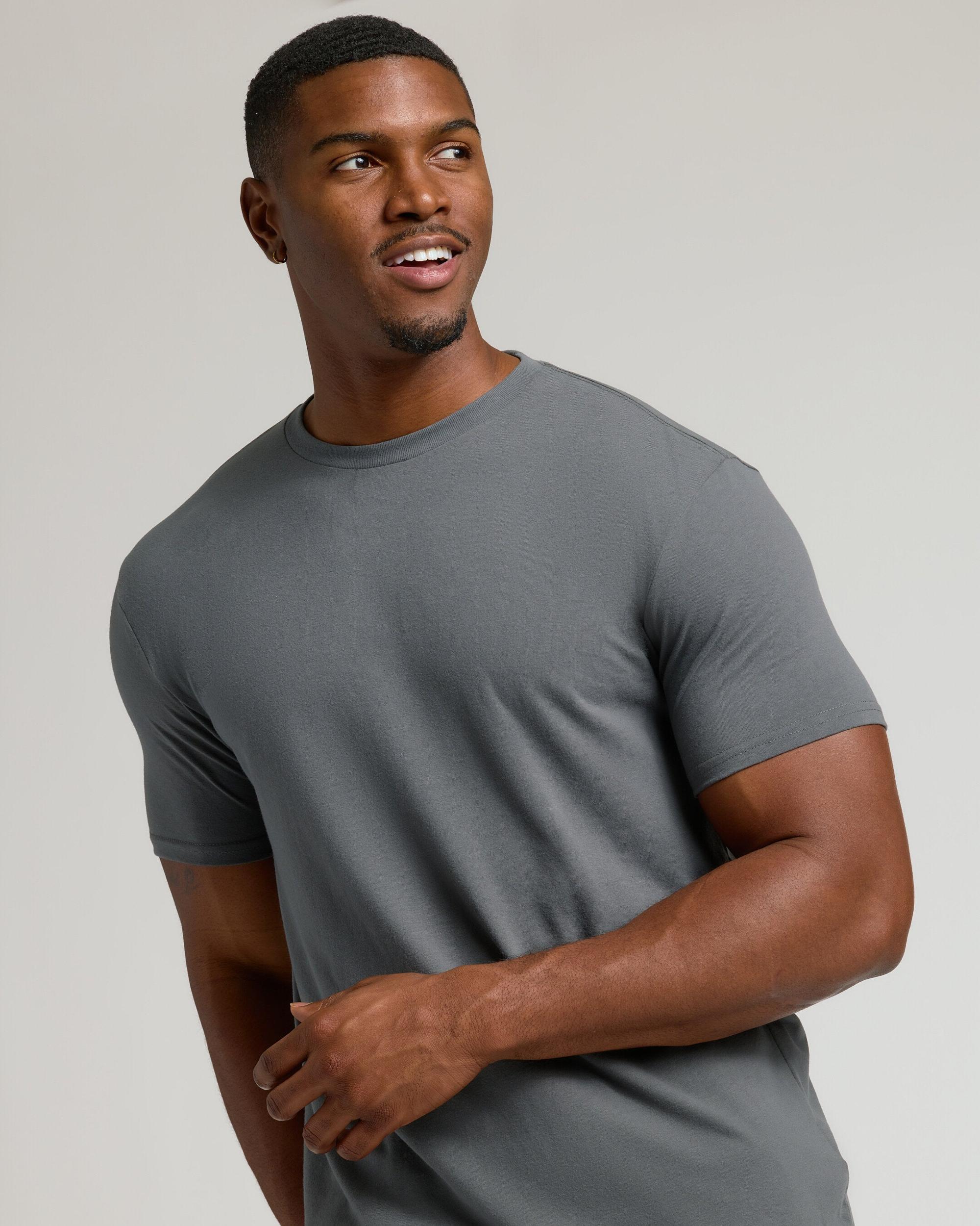 Carbon Tall Straight Hem Crew Neck T-Shirt Product Image