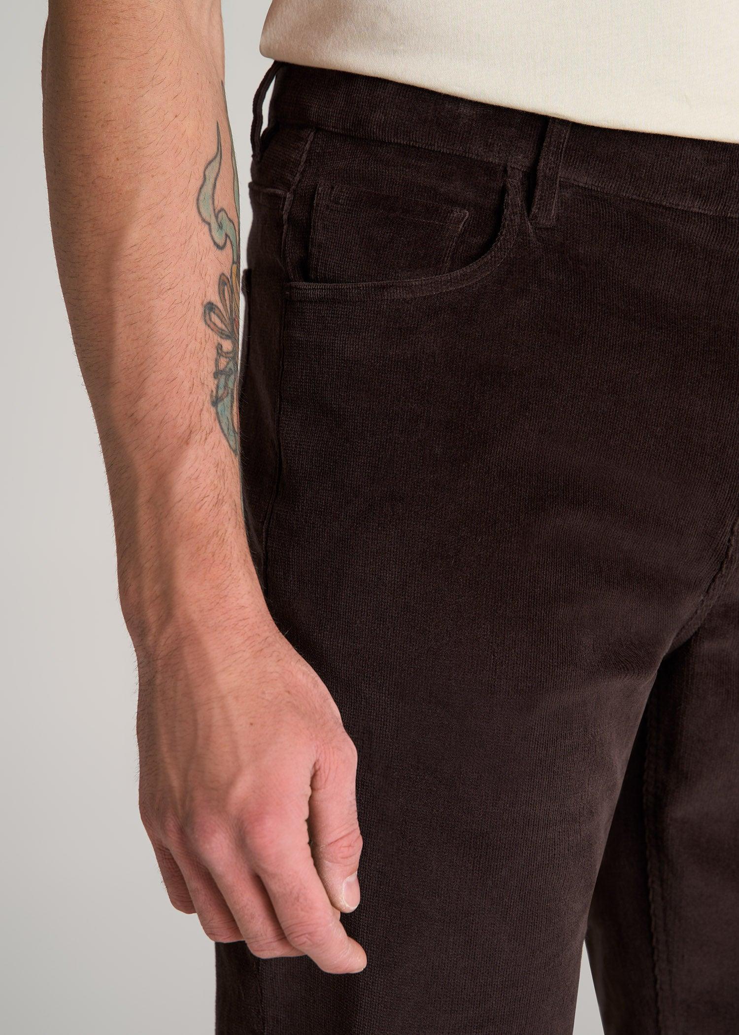 STRAIGHT-LEG Stretch Corduroy Pants for Tall Men in Evening Blue Product Image