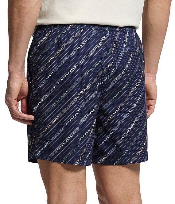 Psycho Bunny 5.75#double; Inseam Renmark Print Swim Trunks Product Image