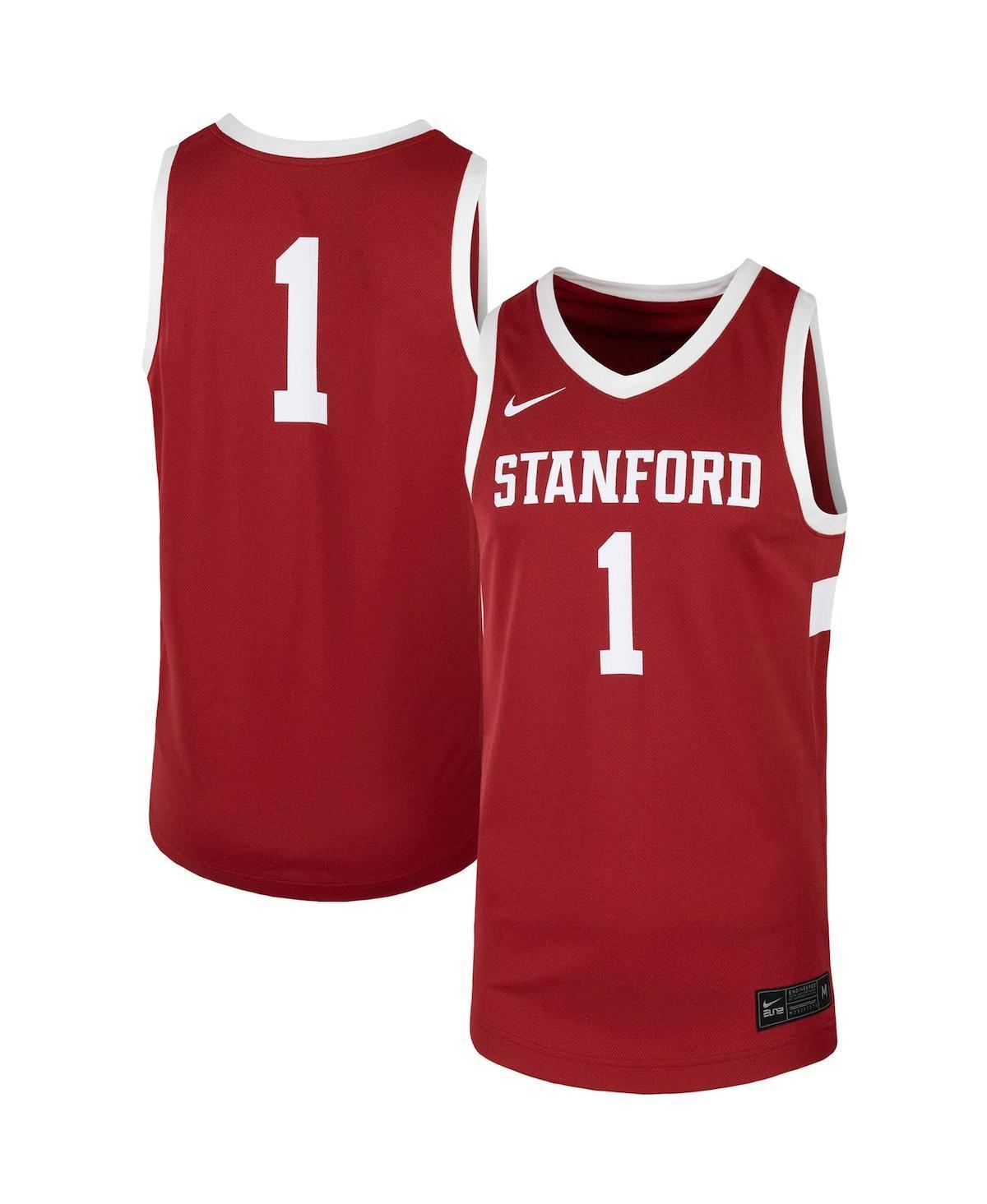 Men's Nike #1 Cardinal Stanford Cardinal Team Replica Basketball Jersey, Size: Medium, Red Product Image