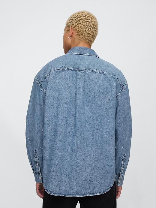 Painted Denim Big Shirt Product Image