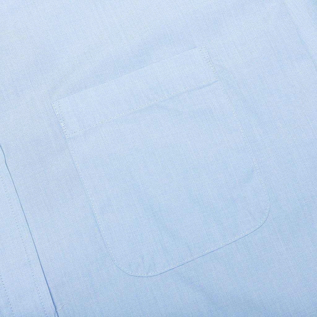 Double Regular Collar Shirt - Sax Blue Male Product Image