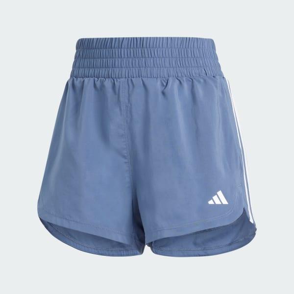 adidas Pacer Training 3-Stripes Woven High-Rise Shorts Aurora Ruby S 3 Womens Product Image