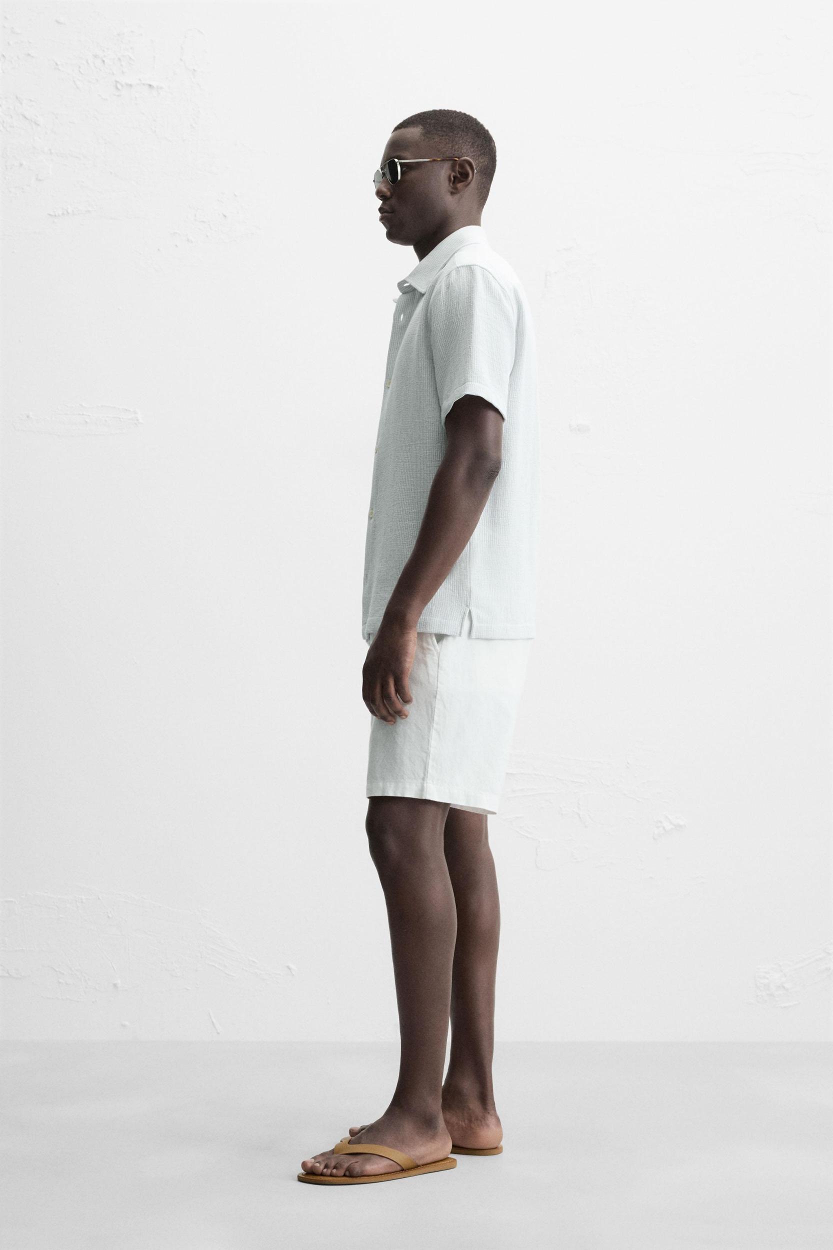 COTTON LINEN SHORTS Product Image
